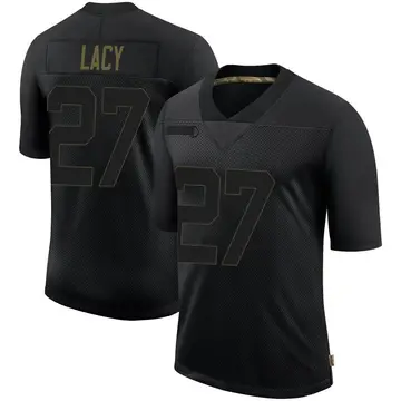 Nike Eddie Lacy Men's Limited Seattle Seahawks Black 2020 Salute To Service Jersey