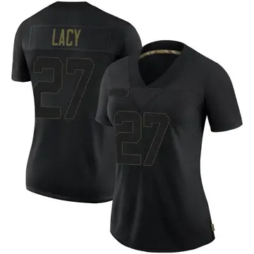Nike Eddie Lacy Women's Limited Seattle Seahawks Black 2020 Salute To Service Jersey