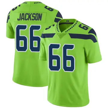 Nike Gabe Jackson Men's Limited Seattle Seahawks Green Color Rush Neon Jersey