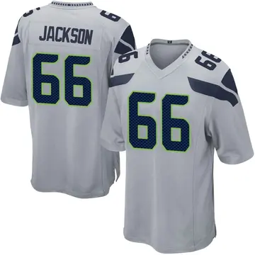 Nike Gabe Jackson Youth Game Seattle Seahawks Gray Alternate Jersey