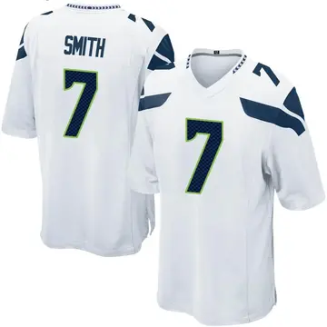 Nike Geno Smith Men's Game Seattle Seahawks White Jersey