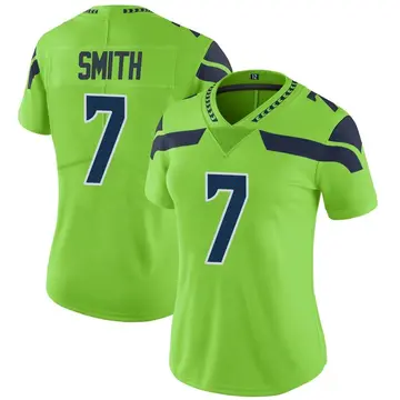 Nike Geno Smith Women's Limited Seattle Seahawks Green Color Rush Neon Jersey