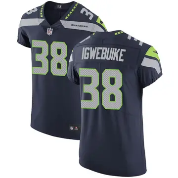 Nike Godwin Igwebuike Men's Elite Seattle Seahawks Navy Team Color Vapor Untouchable Jersey