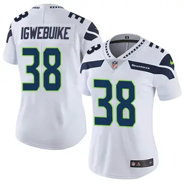 Nike Godwin Igwebuike Women's Limited Seattle Seahawks White Vapor Untouchable Jersey