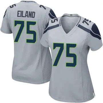 Nike Greg Eiland Women's Game Seattle Seahawks Gray Alternate Jersey