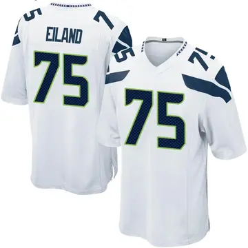 Nike Greg Eiland Youth Game Seattle Seahawks White Jersey