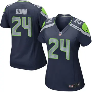 Nike Isaiah Dunn Women's Game Seattle Seahawks Navy Team Color Jersey