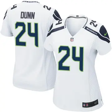 Nike Isaiah Dunn Women's Game Seattle Seahawks White Jersey