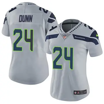 Nike Isaiah Dunn Women's Limited Seattle Seahawks Gray Alternate Vapor Untouchable Jersey