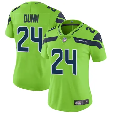 Nike Isaiah Dunn Women's Limited Seattle Seahawks Green Color Rush Neon Jersey