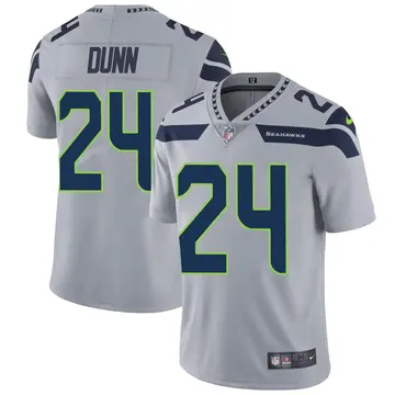 Nike Isaiah Dunn Youth Limited Seattle Seahawks Gray Alternate Vapor Untouchable Jersey