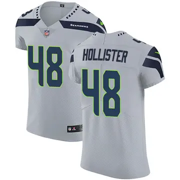 Nike Jacob Hollister Men's Elite Seattle Seahawks Gray Alternate Vapor Untouchable Jersey