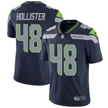 Nike Jacob Hollister Men's Limited Seattle Seahawks Navy Team Color Vapor Untouchable Jersey