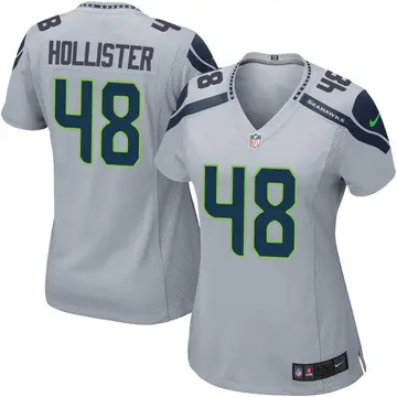 Nike Jacob Hollister Women's Game Seattle Seahawks Gray Alternate Jersey