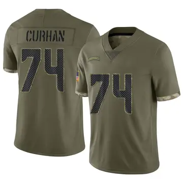 Nike Jake Curhan Youth Limited Seattle Seahawks Olive 2022 Salute To Service Jersey