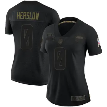 Nike Jake Herslow Women's Limited Seattle Seahawks Black 2020 Salute To Service Jersey