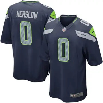 Nike Jake Herslow Youth Game Seattle Seahawks Navy Team Color Jersey