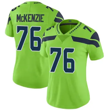 Nike Jalen McKenzie Women's Limited Seattle Seahawks Green Color Rush Neon Jersey