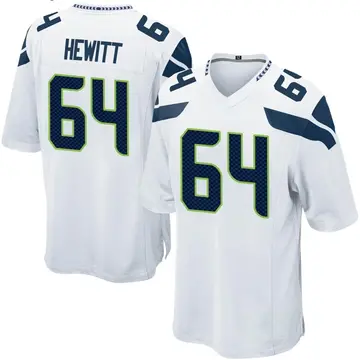 Nike Jarrod Hewitt Men's Game Seattle Seahawks White Jersey