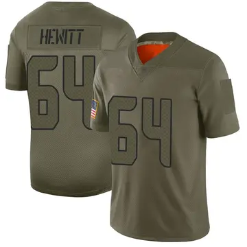 Nike Jarrod Hewitt Men's Limited Seattle Seahawks Camo 2019 Salute to Service Jersey