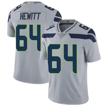 Nike Jarrod Hewitt Men's Limited Seattle Seahawks Gray Alternate Vapor Untouchable Jersey