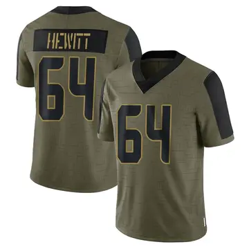 Nike Jarrod Hewitt Men's Limited Seattle Seahawks Olive 2021 Salute To Service Jersey