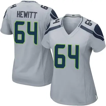 Nike Jarrod Hewitt Women's Game Seattle Seahawks Gray Alternate Jersey