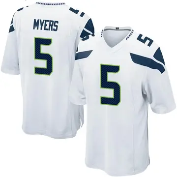 Nike Jason Myers Men's Game Seattle Seahawks White Jersey