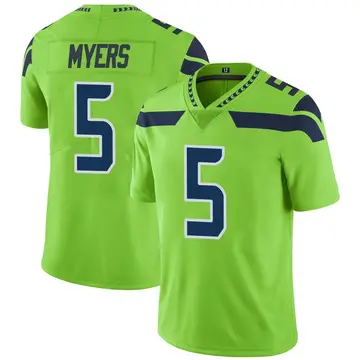 Nike Jason Myers Men's Limited Seattle Seahawks Green Color Rush Neon Jersey