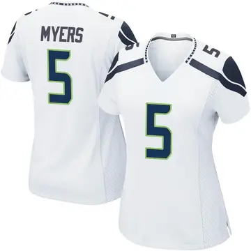 Nike Jason Myers Women's Game Seattle Seahawks White Jersey