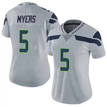 Nike Jason Myers Women's Limited Seattle Seahawks Gray Alternate Vapor Untouchable Jersey