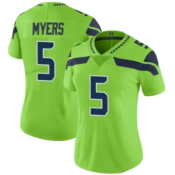 Nike Jason Myers Women's Limited Seattle Seahawks Green Color Rush Neon Jersey