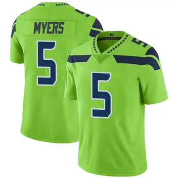 Nike Jason Myers Youth Limited Seattle Seahawks Green Color Rush Neon Jersey