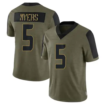 Nike Jason Myers Youth Limited Seattle Seahawks Olive 2021 Salute To Service Jersey