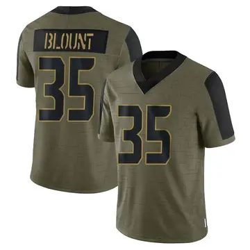 Nike Joey Blount Youth Limited Seattle Seahawks Olive 2021 Salute To Service Jersey