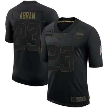 Nike Johnathan Abram Men's Limited Seattle Seahawks Black 2020 Salute To Service Jersey