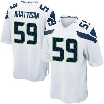 Nike Jon Rhattigan Men's Game Seattle Seahawks White Jersey