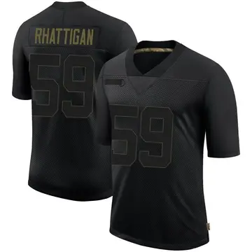 Nike Jon Rhattigan Men's Limited Seattle Seahawks Black 2020 Salute To Service Jersey