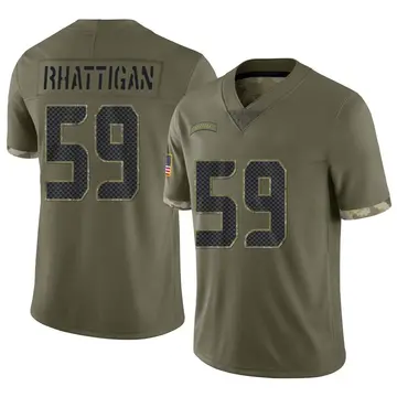 Nike Jon Rhattigan Men's Limited Seattle Seahawks Olive 2022 Salute To Service Jersey