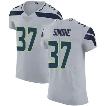 Nike Jordan Simone Men's Elite Seattle Seahawks Gray Alternate Vapor Untouchable Jersey