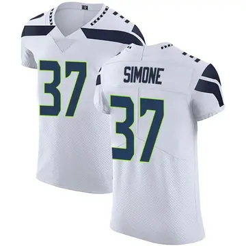 Nike Jordan Simone Men's Elite Seattle Seahawks White Vapor Untouchable Jersey