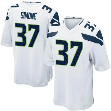 Nike Jordan Simone Men's Game Seattle Seahawks White Jersey