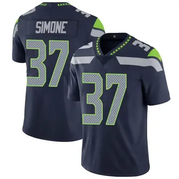 Nike Jordan Simone Men's Limited Seattle Seahawks Navy Team Color Vapor Untouchable Jersey