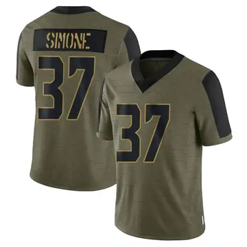 Nike Jordan Simone Men's Limited Seattle Seahawks Olive 2021 Salute To Service Jersey