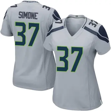 Nike Jordan Simone Women's Game Seattle Seahawks Gray Alternate Jersey