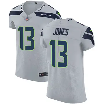Nike Josh Jones Men's Elite Seattle Seahawks Gray Alternate Vapor Untouchable Jersey