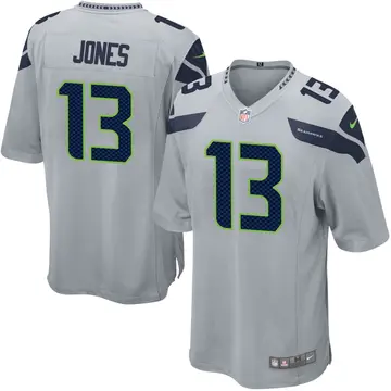 Nike Josh Jones Men's Game Seattle Seahawks Gray Alternate Jersey