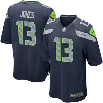 Nike Josh Jones Men's Game Seattle Seahawks Navy Team Color Jersey