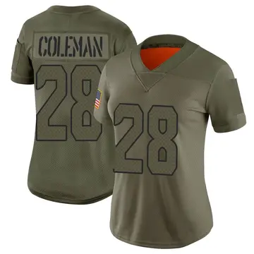 Nike Justin Coleman Women's Limited Seattle Seahawks Camo 2019 Salute to Service Jersey