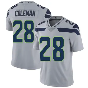 Nike Justin Coleman Youth Limited Seattle Seahawks Gray Alternate Vapor Untouchable Jersey